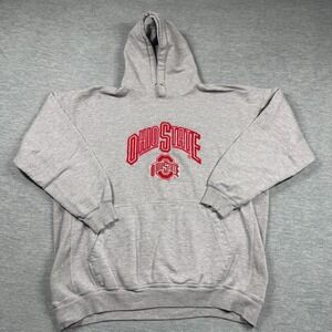 BIG BALL SPORTS Hoodie Mens XL Gray Ohio State University Buckeyes Pullover Swea
